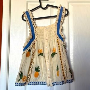 Anthropologie embroidered cami top - XS